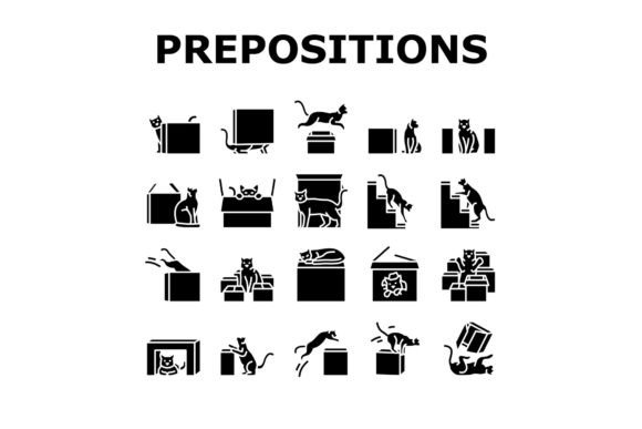 Download Preposition English Language Icons Set - English language Collection