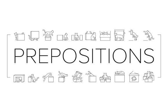Download Preposition English Language Icons Set - English language Collection
