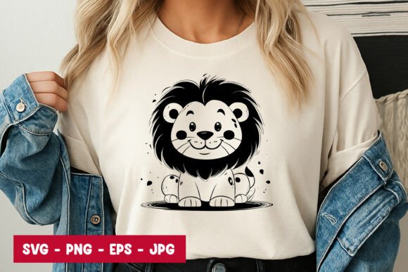 Download Baby Lion Sitting Cartoon Animal SVG PNG - Cartoon animal svg Collection