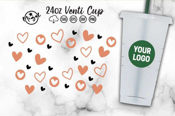 Download Valentine's Day Cold Cup Wrap Svg Files - Premium Resources