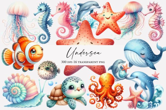 Download Undersea Watercolor Clipart - Undersea watercolor Collection