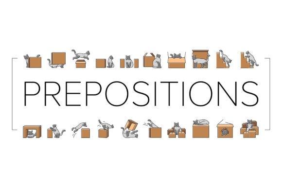 Download Preposition English Language Icons Set - English language Collection