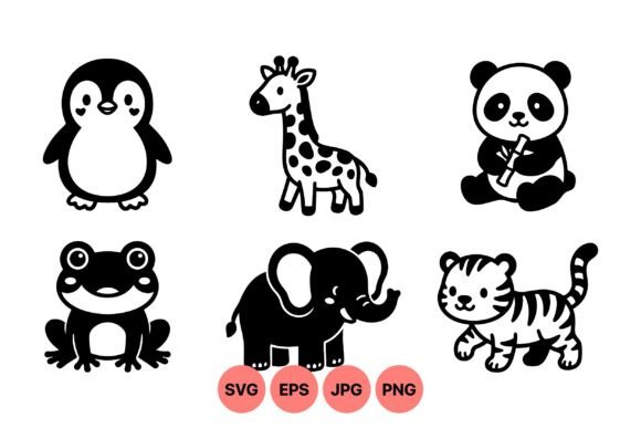 Download Cute Cartoon Animal Svg Set - Cartoon animal svg Collection