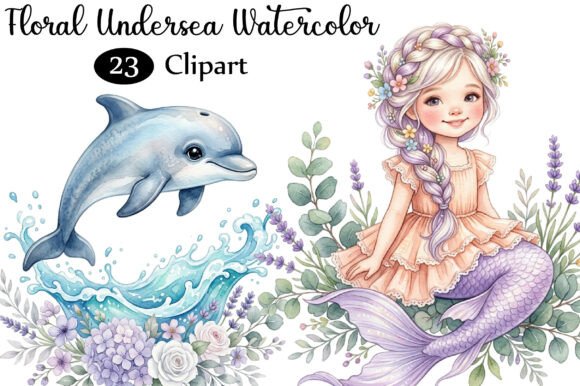 Download Floral Undersea Watercolor Clipart - Undersea watercolor Collection